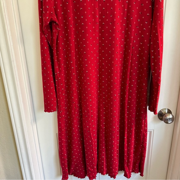 Celestial dreams VTG modest red long sleeve midi night gown, women, XL - Picture 12 of 12